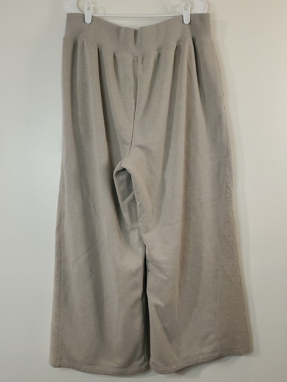 Aerie Apres-Chill Trouser Size XL Short Neutral Beige Wide-leg Chenille - Picture 9 of 16